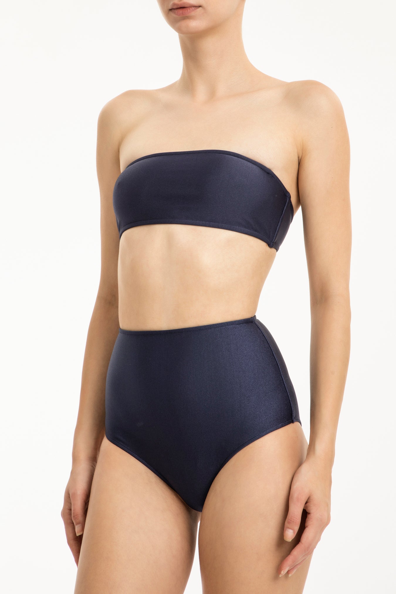 Classic Blue Navy Bandeau Top Front 3