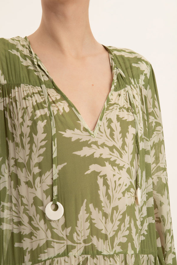 Classic Foliage Maxi Dress Detail