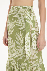 Classic Foliage Pareo Skirt Detail