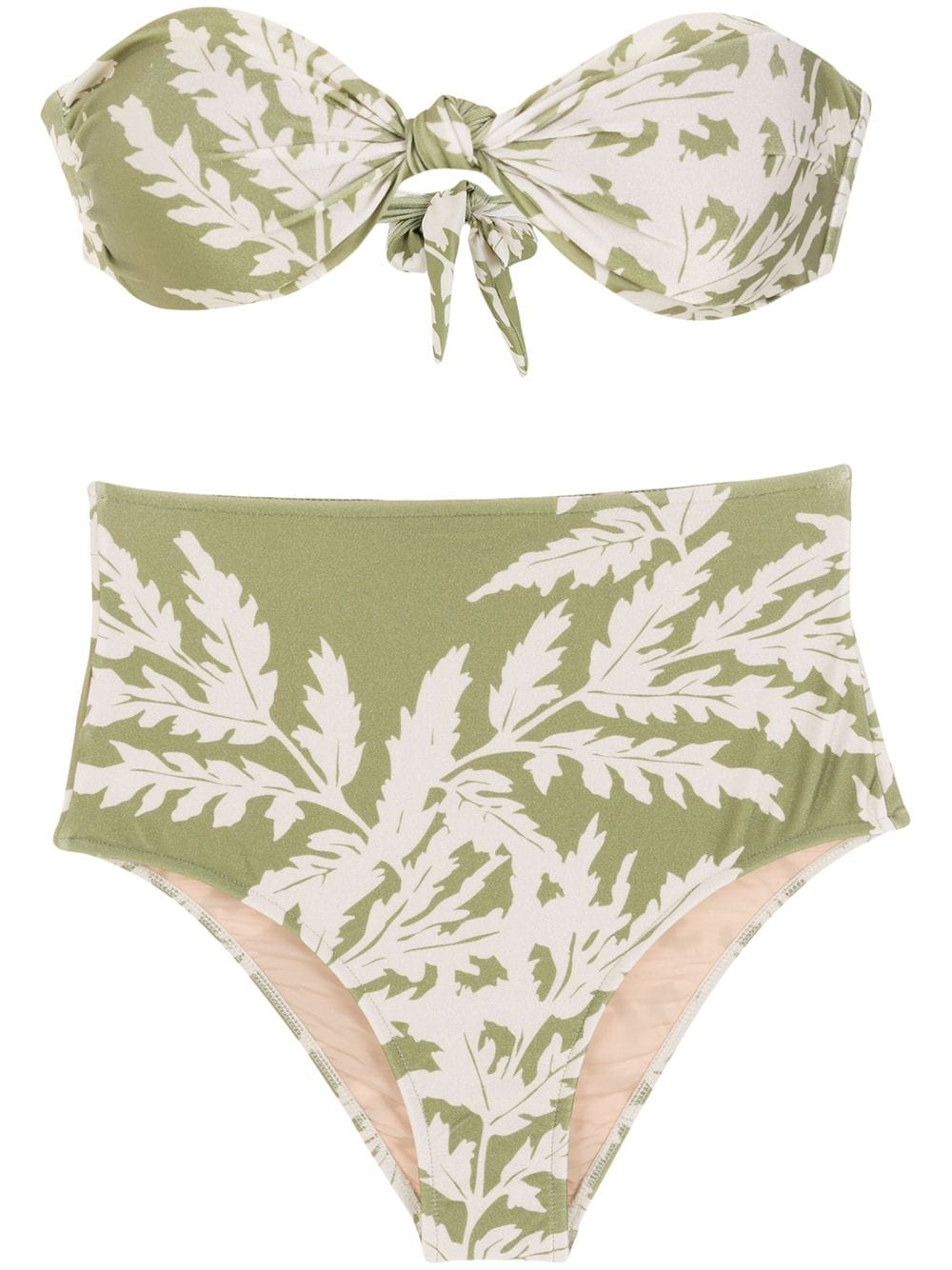Classic Foliage Strapless High-Waisted Bikini Product