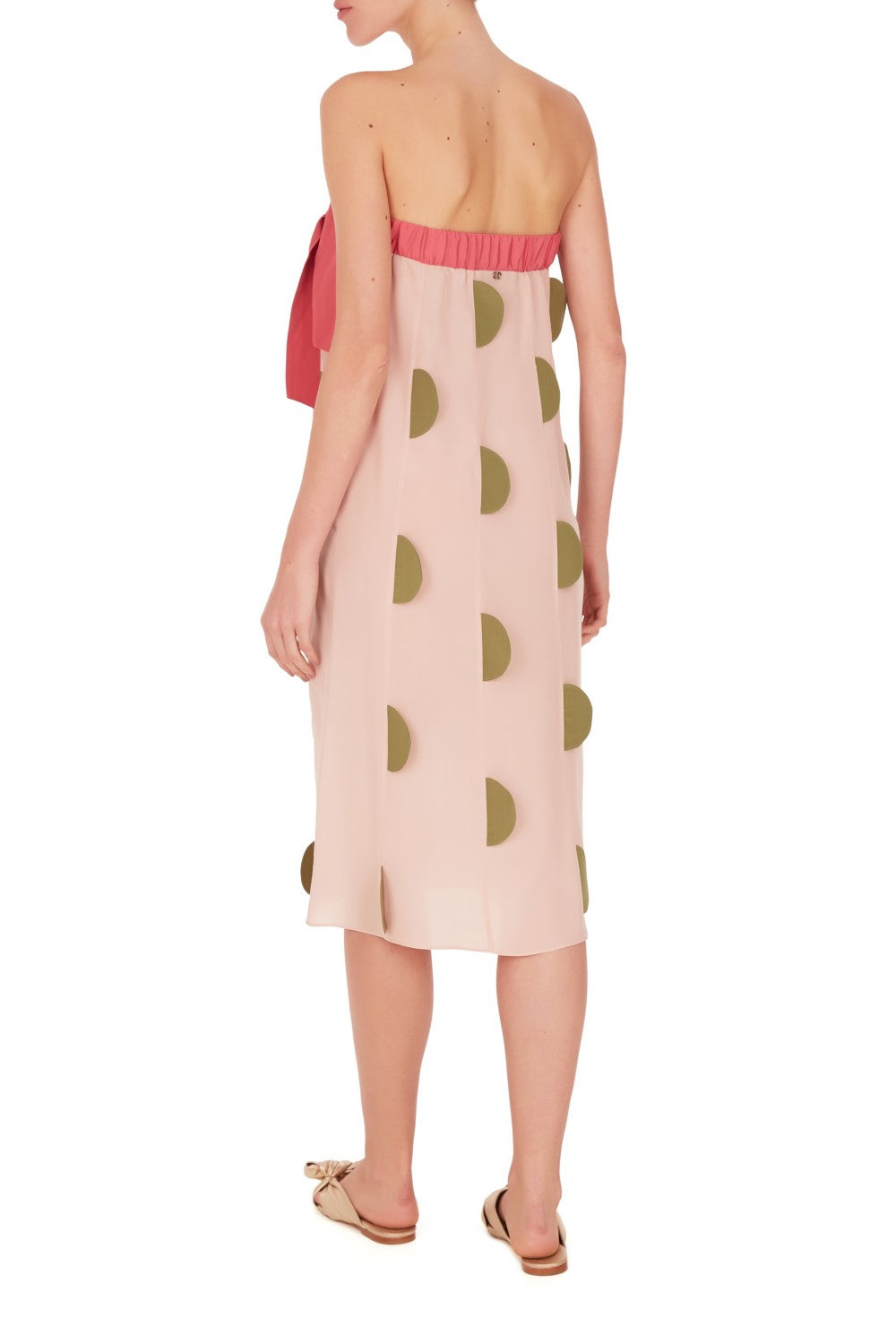 Colors Strapless Midi Dress Back
