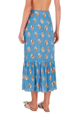 Perfect for summer getaways, this long pareo skirt is cut from lightweight viscose in really vibrant hues.