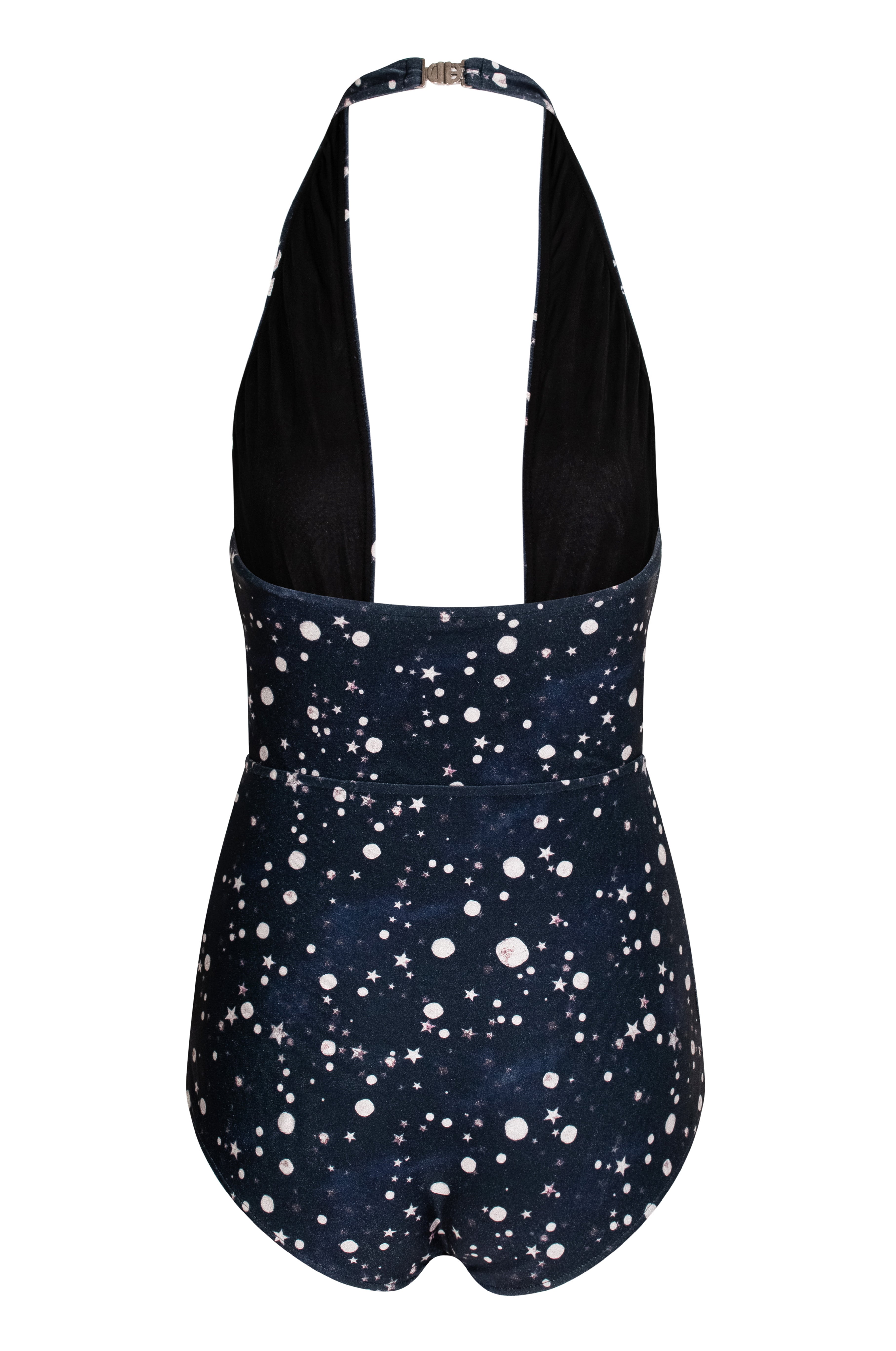 Constellation Blue Halterneck Swimsuit Product Back