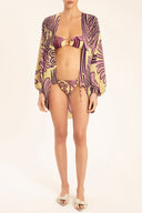 Deco Shell Strapless Bikini With Hoop And Side Ties Look