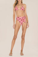 Exotic Passion Pink High-leg Bikini With Knot Front