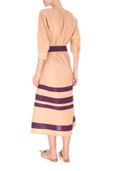 Crafted from linen, this dress come with a matching belt or can be worn unbuttoned as part of a layered look