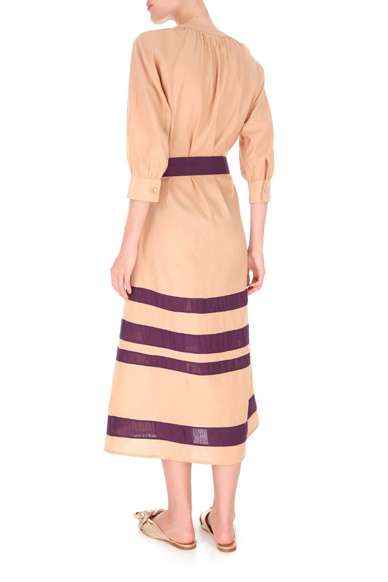 Crafted from linen, this dress come with a matching belt or can be worn unbuttoned as part of a layered look