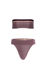 This bikini set with come with strapless top and high-cut legs to create the illusion of a longer, leaner silhouette