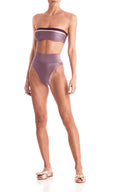 This bikini set with come with strapless top and high-cut legs to create the illusion of a longer, leaner silhouette