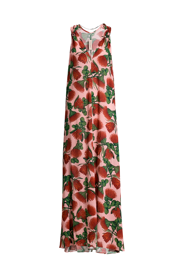 This maxi dress has a loose silhouette, crafted from viscose and shaped with a V-neckline