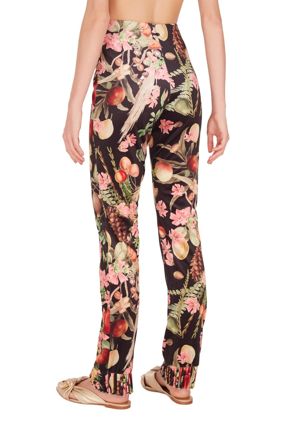 Fruits Exotiques High-Waisted Pants With Frills Back