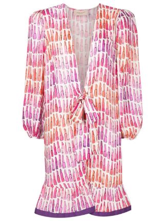 Lipstick Ruffled Short Robe With Bows Product