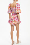 Lipstick Ruffled Short Skirt Back