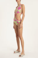 Rio Mosaic Cutting Details Swimsuit