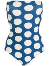 Pois Compose Strapless Swimsuit