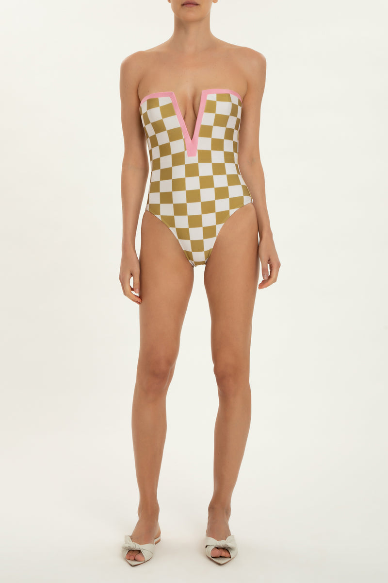 Carre Vintage Deep-v Swimsuit