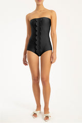 Bubble Strapless Detailed Swimsuit