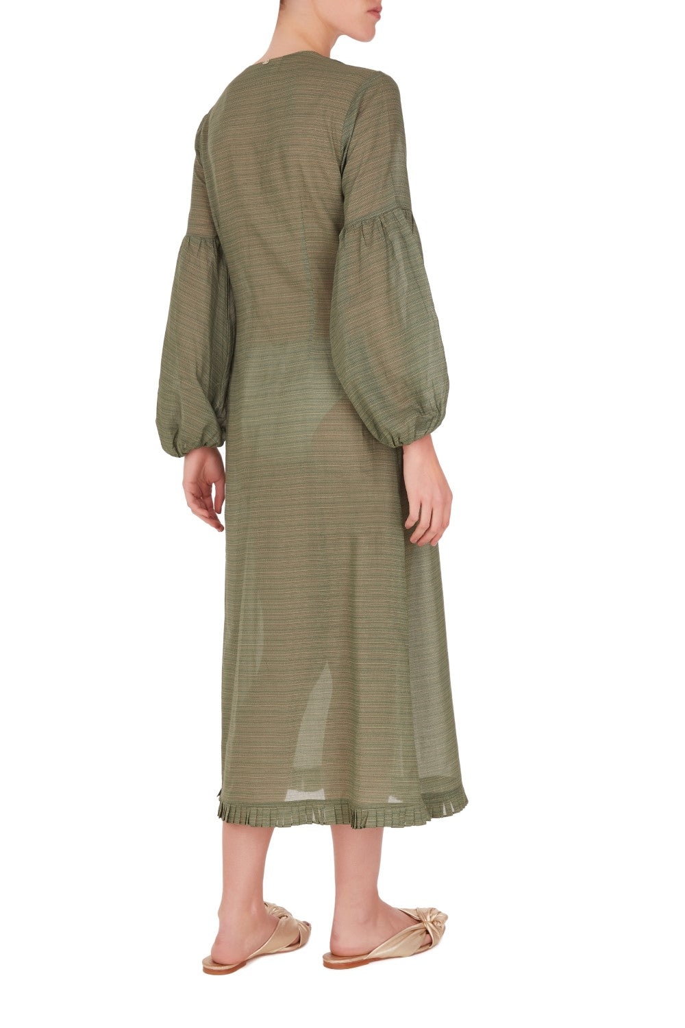 Masque Long Sleeved Long Dress Back