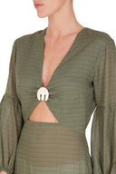 Masque Long Sleeved Long Dress Detail
