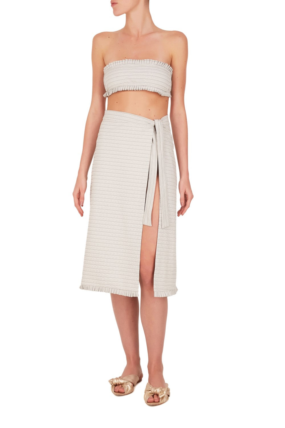 Masque Off White Pareo Skirt Front