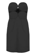 Matelasse Strapless Short Dress Black Product