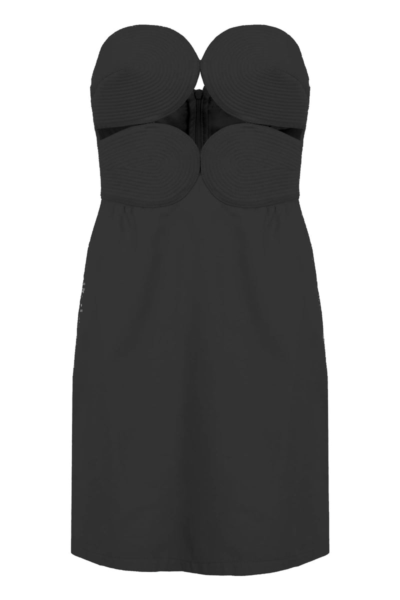 Matelasse Strapless Short Dress Black Product