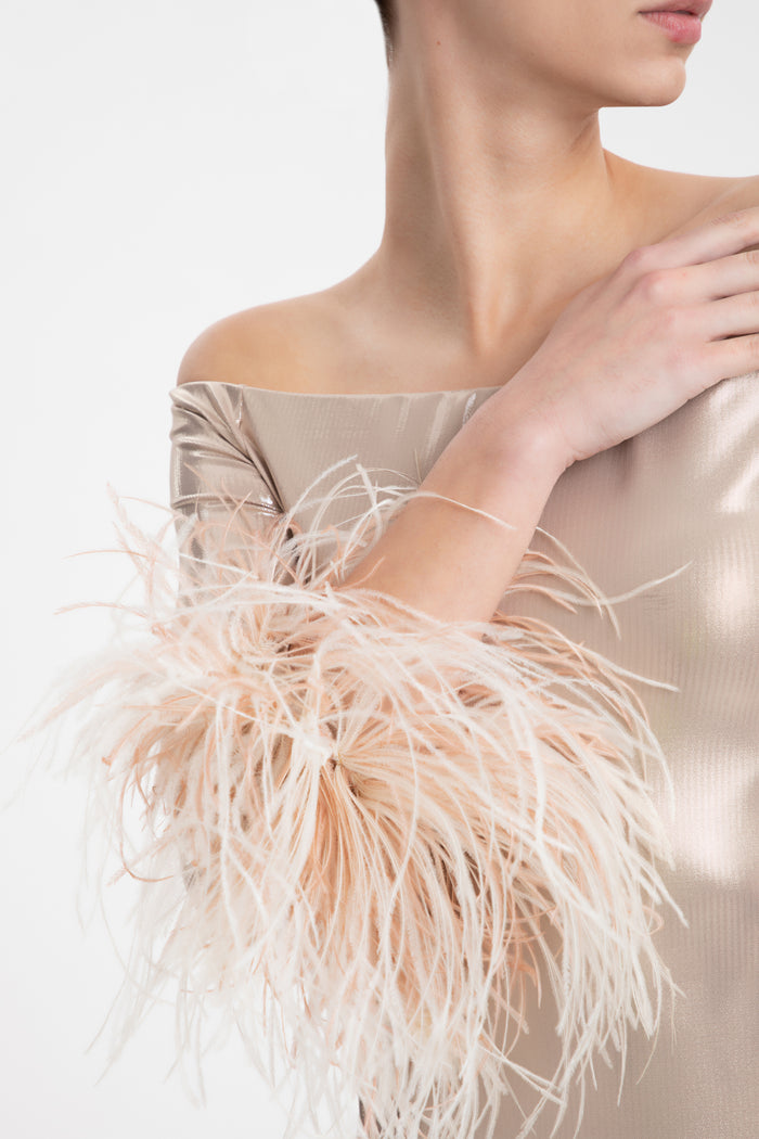 OFF SHOULDER SHORT DRESS FIELDS OF TREASURE