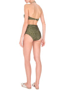 Inspired by glamorous divas from Hollywood, these hot pants are made from stretch fabric- it has a supportive underwired balconette top with detachable strap and high-rise briefs