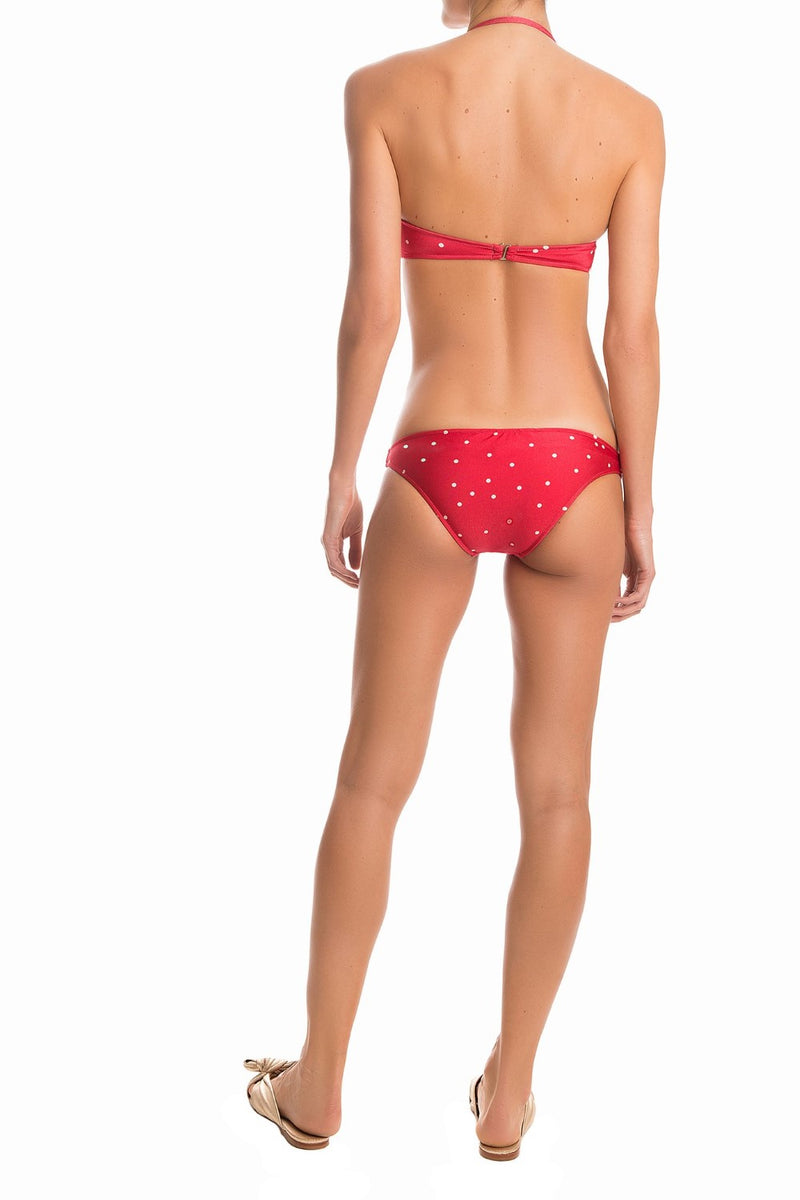 This halterneck bikini is inspired by 1950s silhouettes and is crafted from smooth stretch fabric
