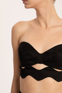 Moves Black Strapless Top Detail