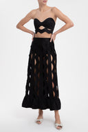 Moves Black Strapless Top Front