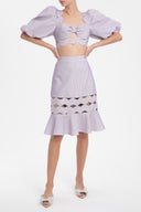 Moves Lilac Ruffled Short Skirt Front 2