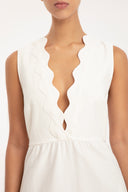 Moves Off White Midi Dress With Straps Detail