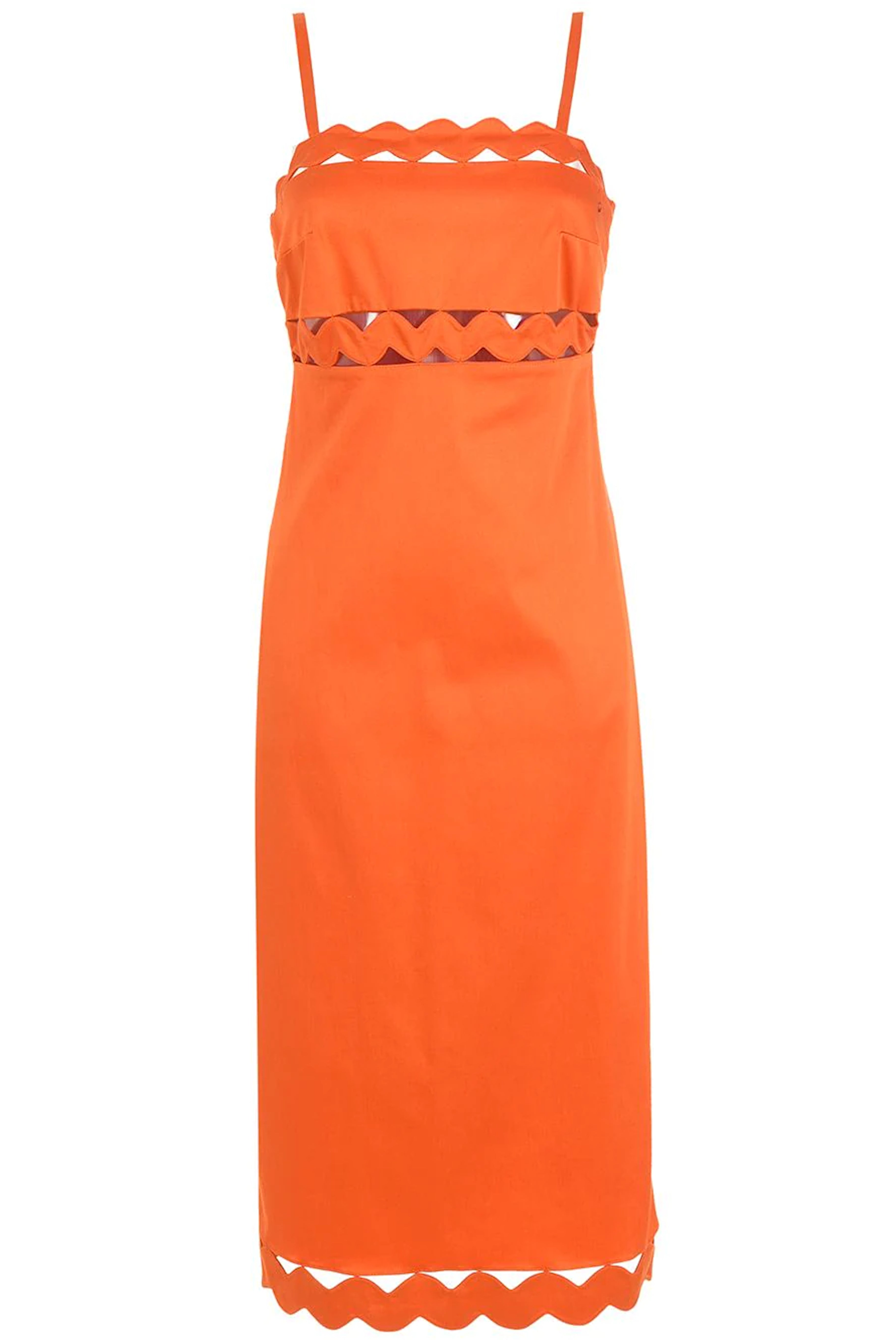 Moves Orange Midi Dress With Straps Product