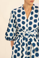 Pois Compose Midi Dress With Belt Detail