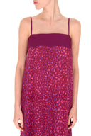 Pomegranate Long Dress with Straps 4
