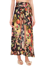 Fruits Exotiques Long Skirt With Frills