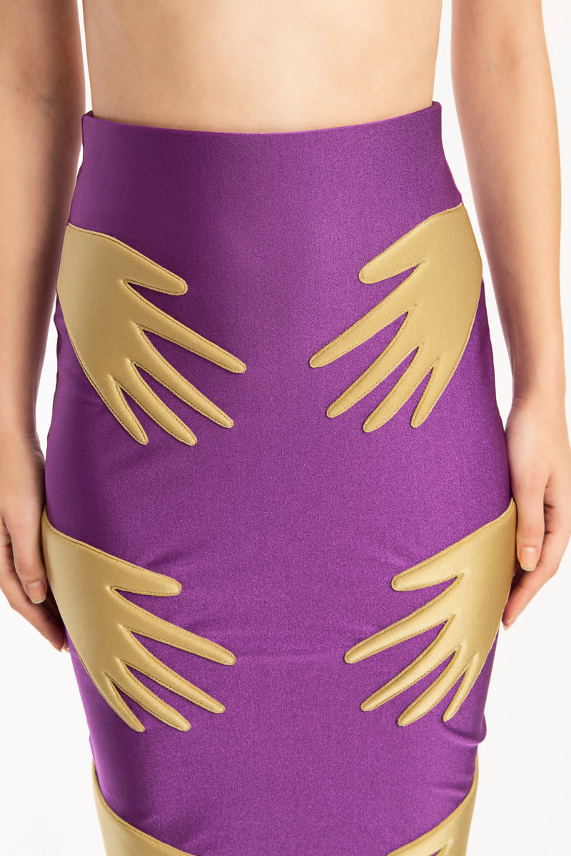Hands Midi Skirt