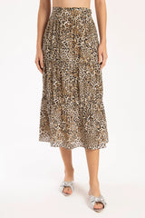 Leopard Frilled Skirt