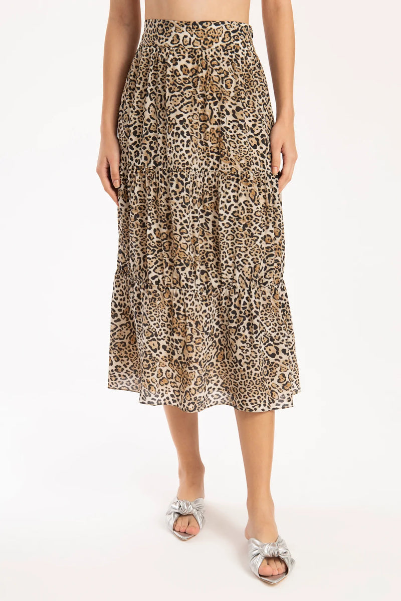 Leopard Frilled Skirt