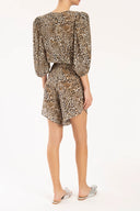 Leopard Pleated Shorts