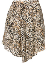 Leopard Pleated Shorts