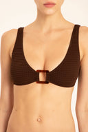 Seersucker Bikini With Hoop Detail