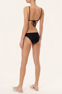Solid Black Bikini With Straps Back