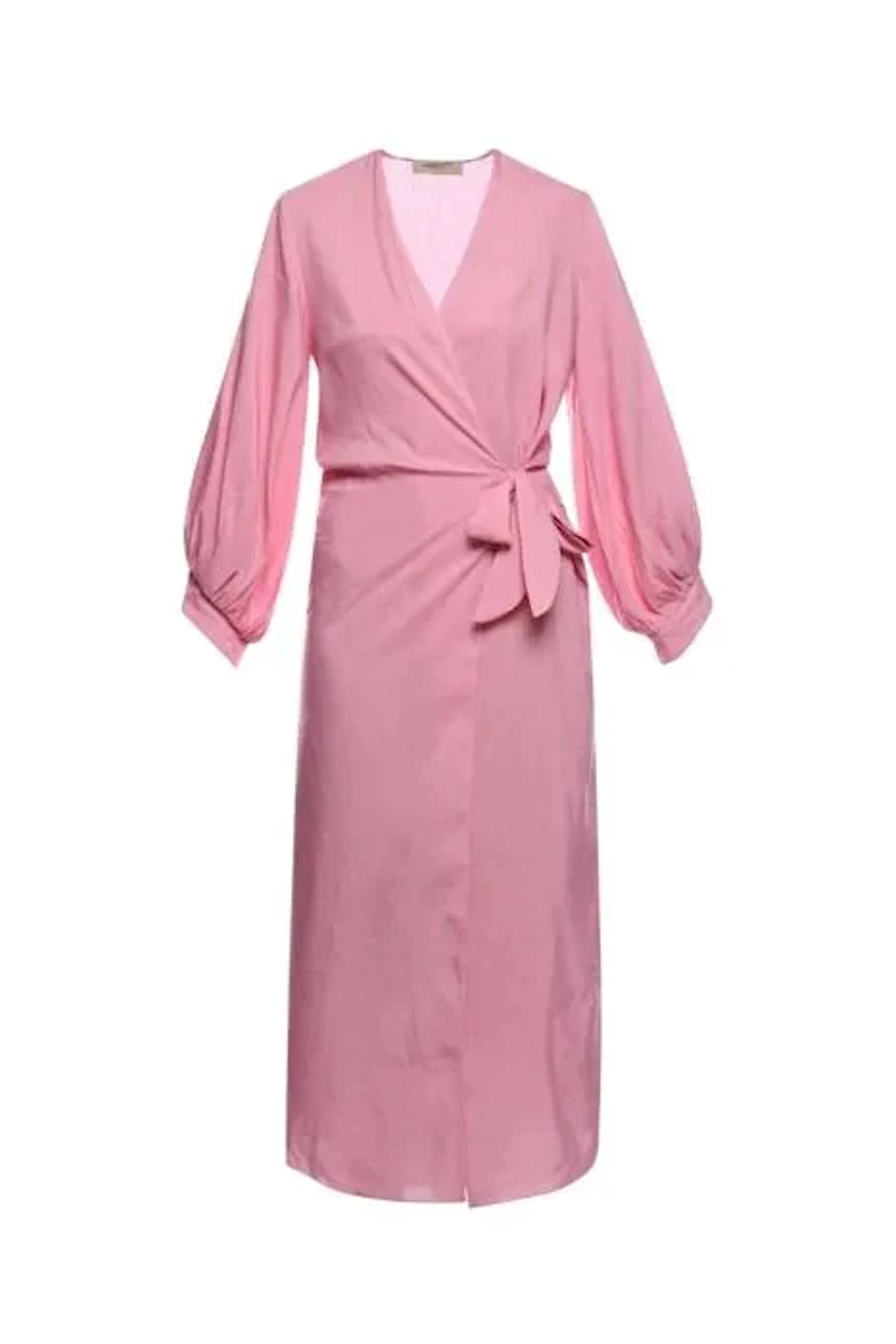 Solid Carre Vintage Pink Long Robe Product