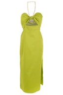 Solid Green Cut-Out Midi Dress Product