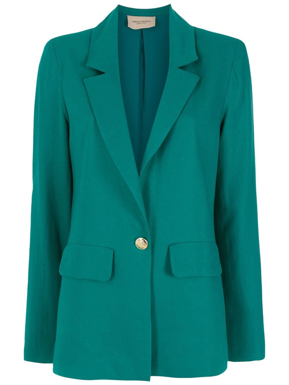 Solid Turquoise Blazer With Button Product