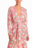 An effortless chic piece to wear on your next special occasion, this strawberry midi dress is the perfect choice