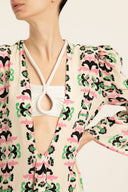 Twisted Flower Midi Robe Detail