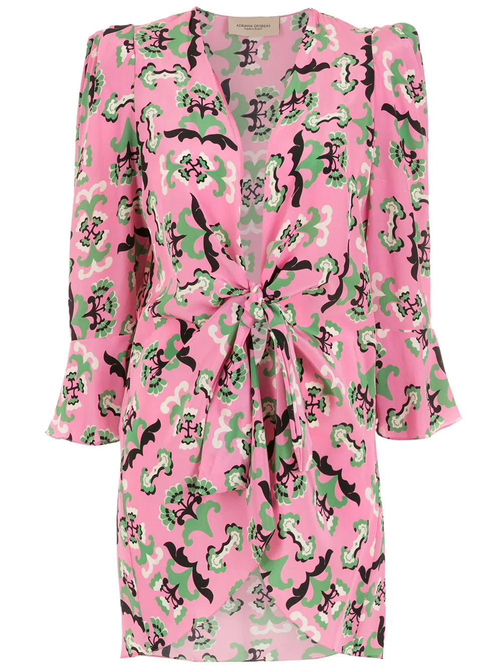 Twisted Flower Pink Puff Sleeved Shirt Product